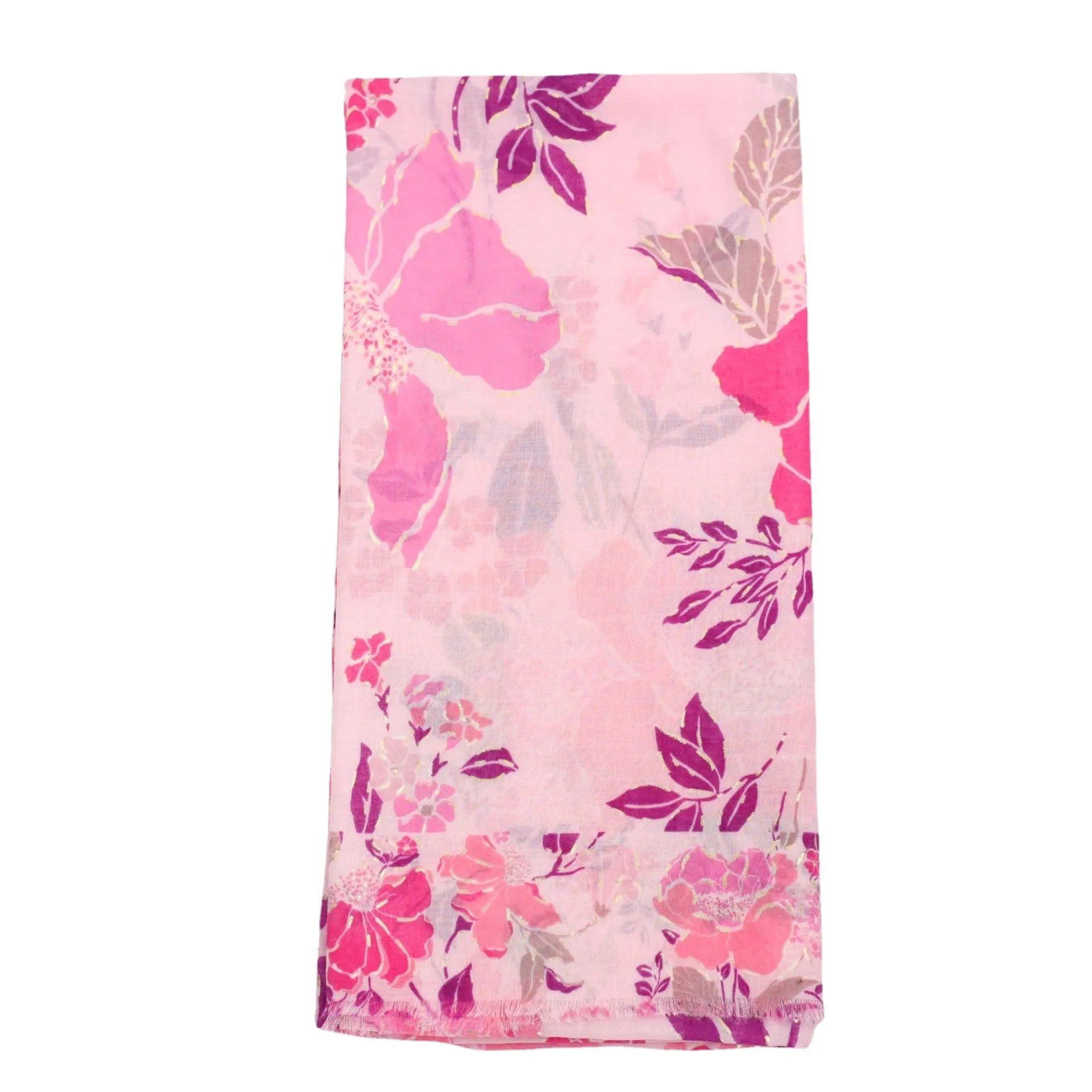 230413 hot stamping flower printed scarf