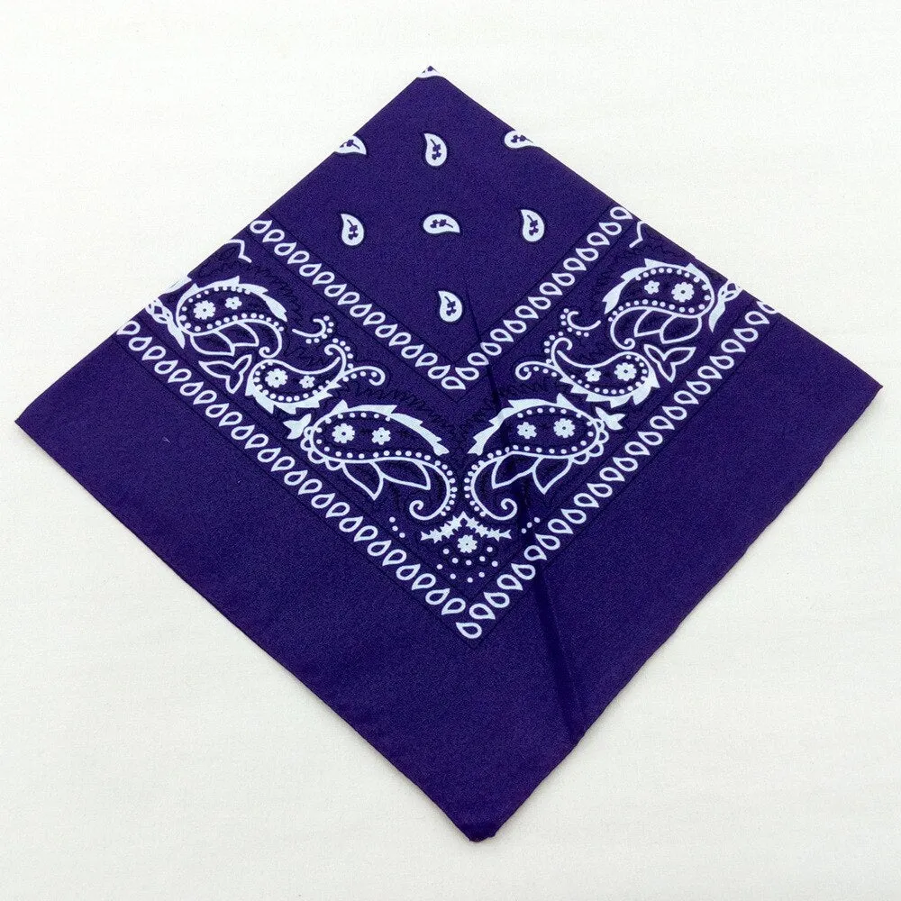 3pcs Bandana Unisex HipA Hop Black Hair Band Neck Scarf Sports Headwear Wrist Wraps Head Square Scarves Print Handkerchief