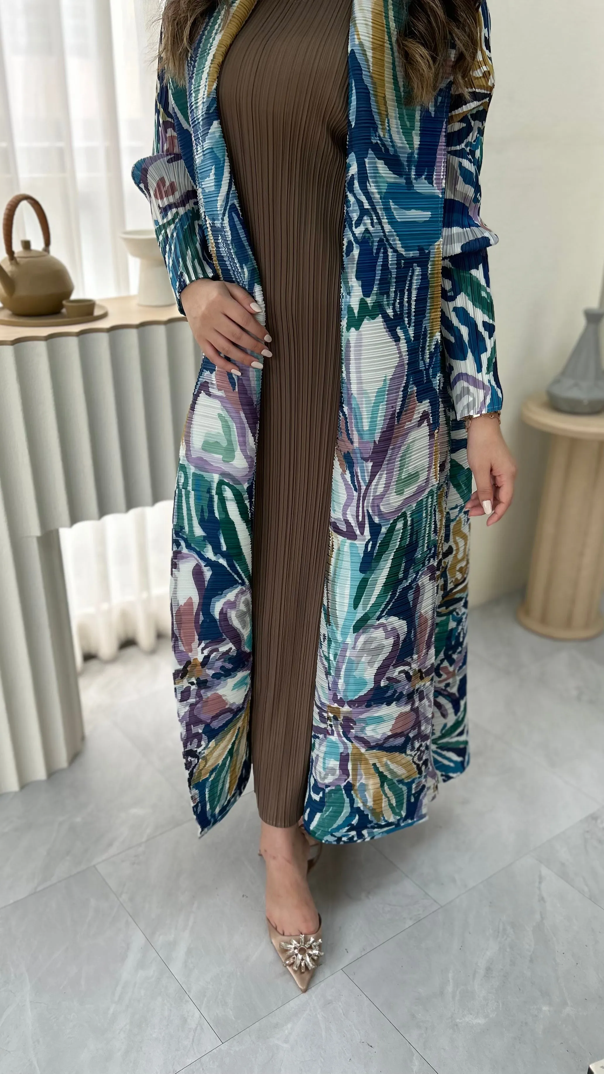 Abaya Multi-Color Print