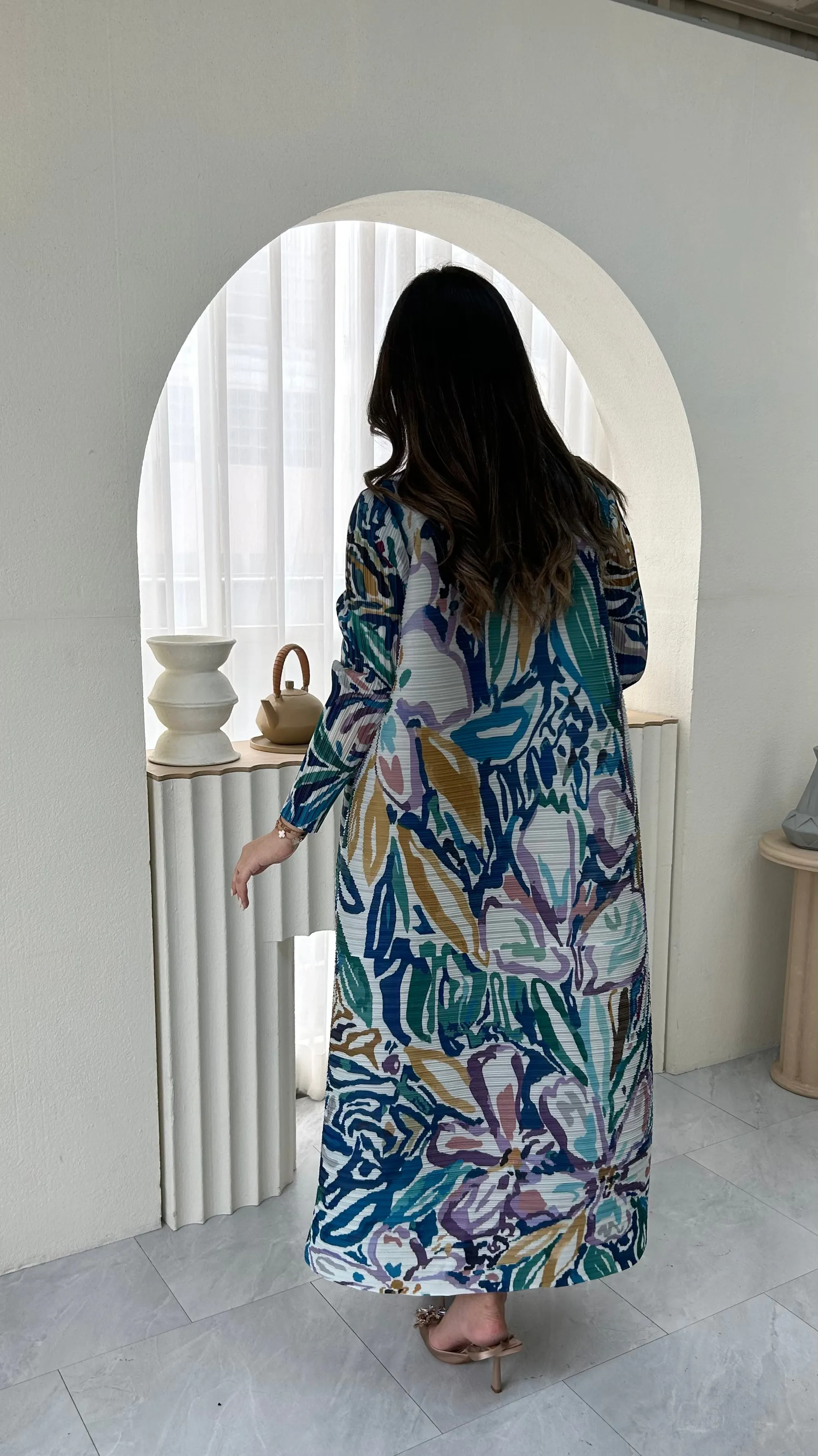 Abaya Multi-Color Print