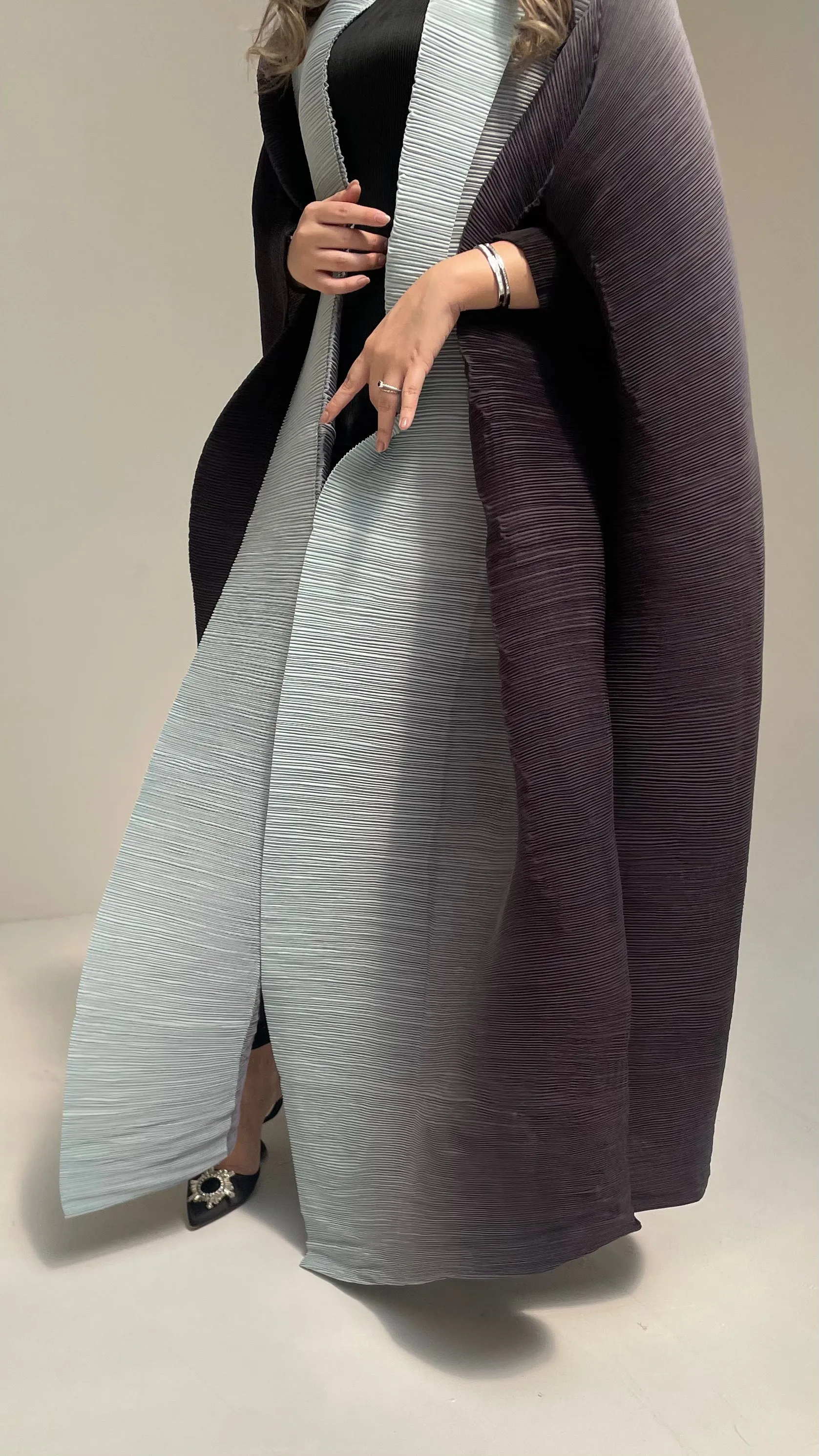 Abaya Pleated Batwing Ombre