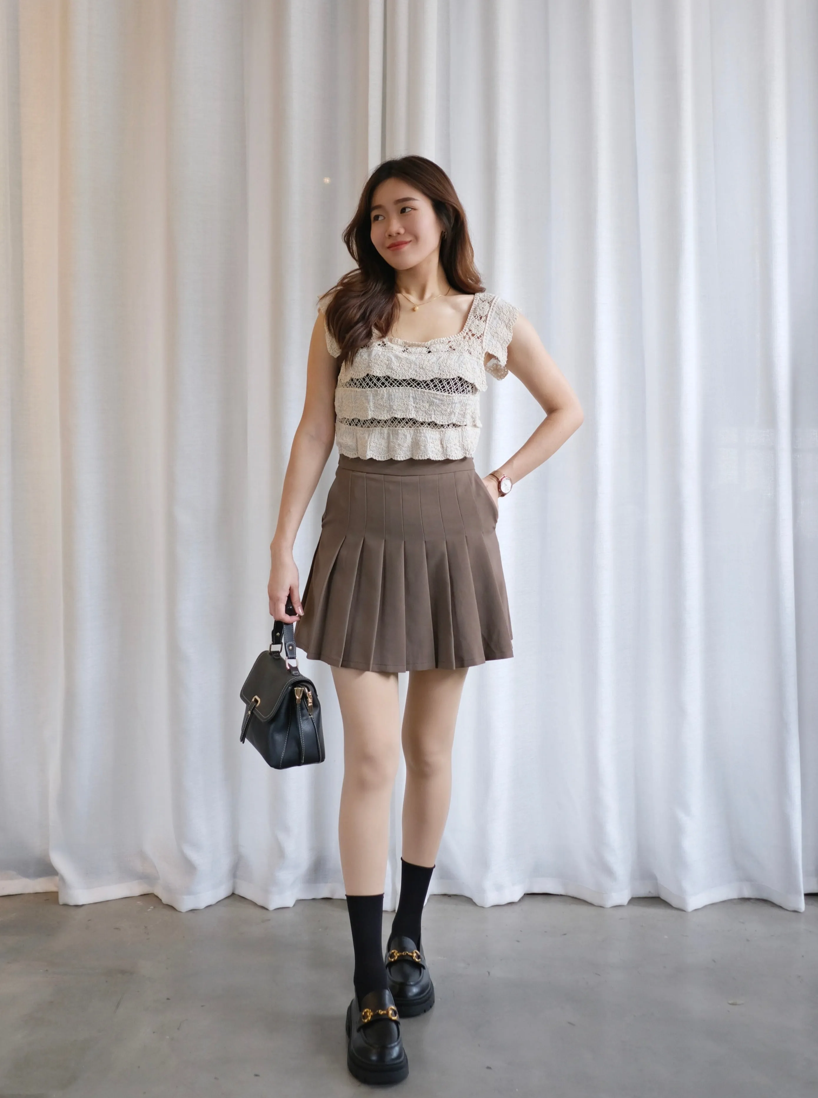 ACEWIN Pleated Mini Skirt (Size S-L) 601290