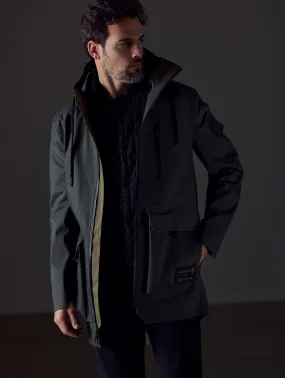 AETHER   Mackintosh Field Parka - Dark Bottle