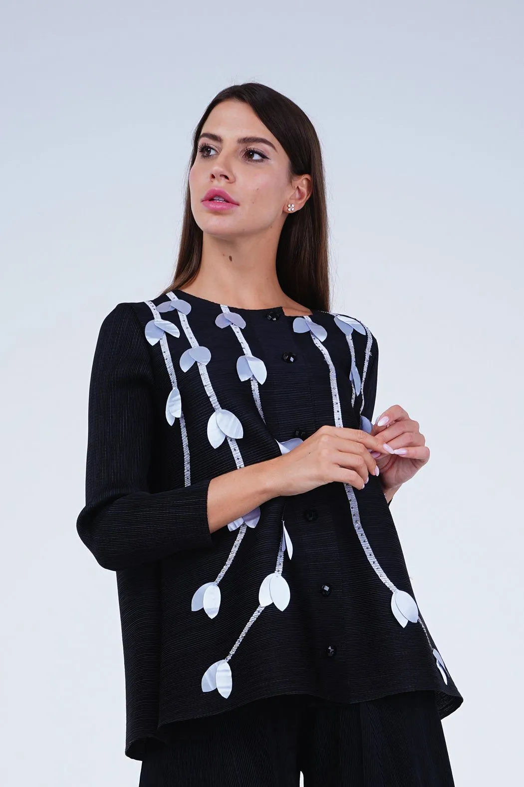 Afra Button-up Pleated Blouse