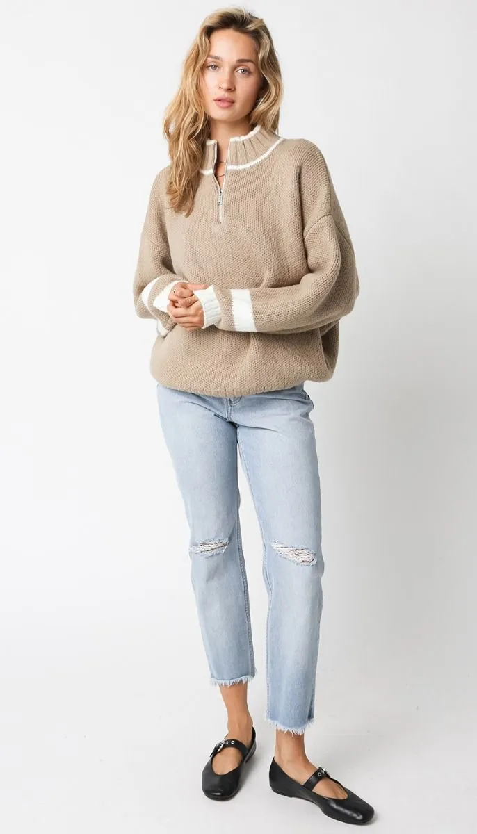 Audrey Half Zipper Sweater