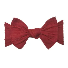 Baby Bling Bows - Cable Knit Knot - Cherry