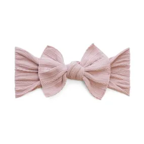 Baby Bling Bows - Cable Knit Knot - Mauve