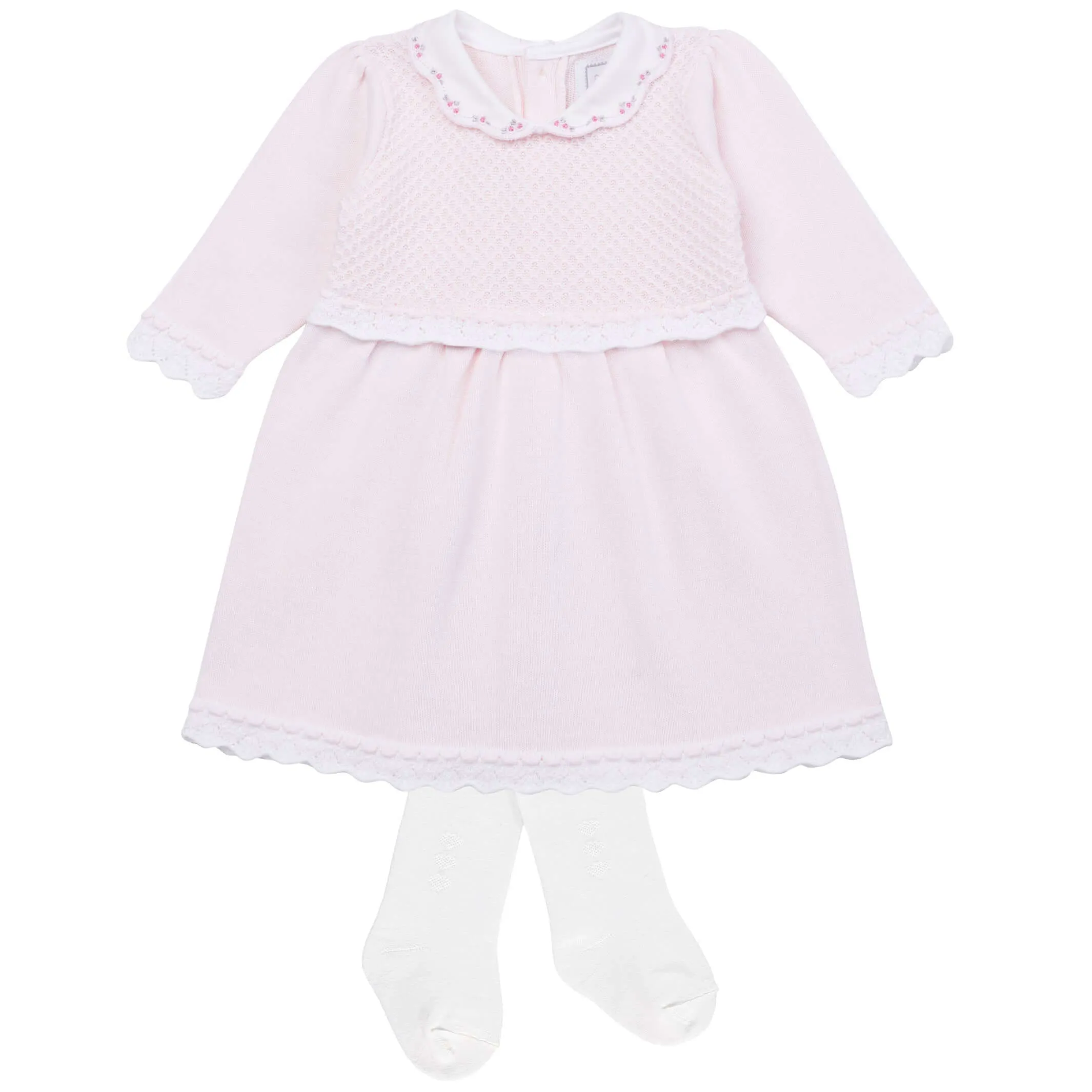 Baby Girls Pink Dress & Tights