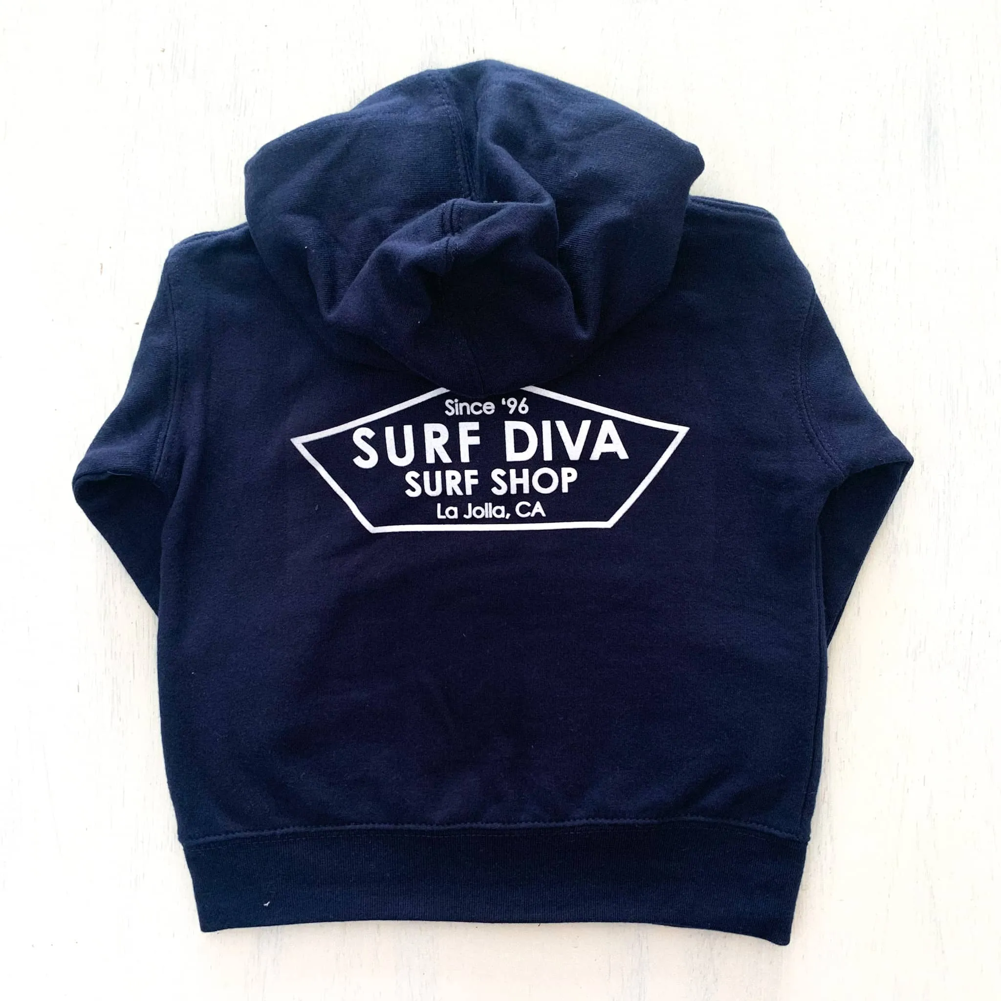 BABY ZIP-UP HOODIE with SURF DIVA SURF SHOP (navy)