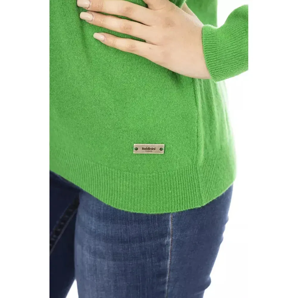 Baldinini Trend Green Wool Women Sweater