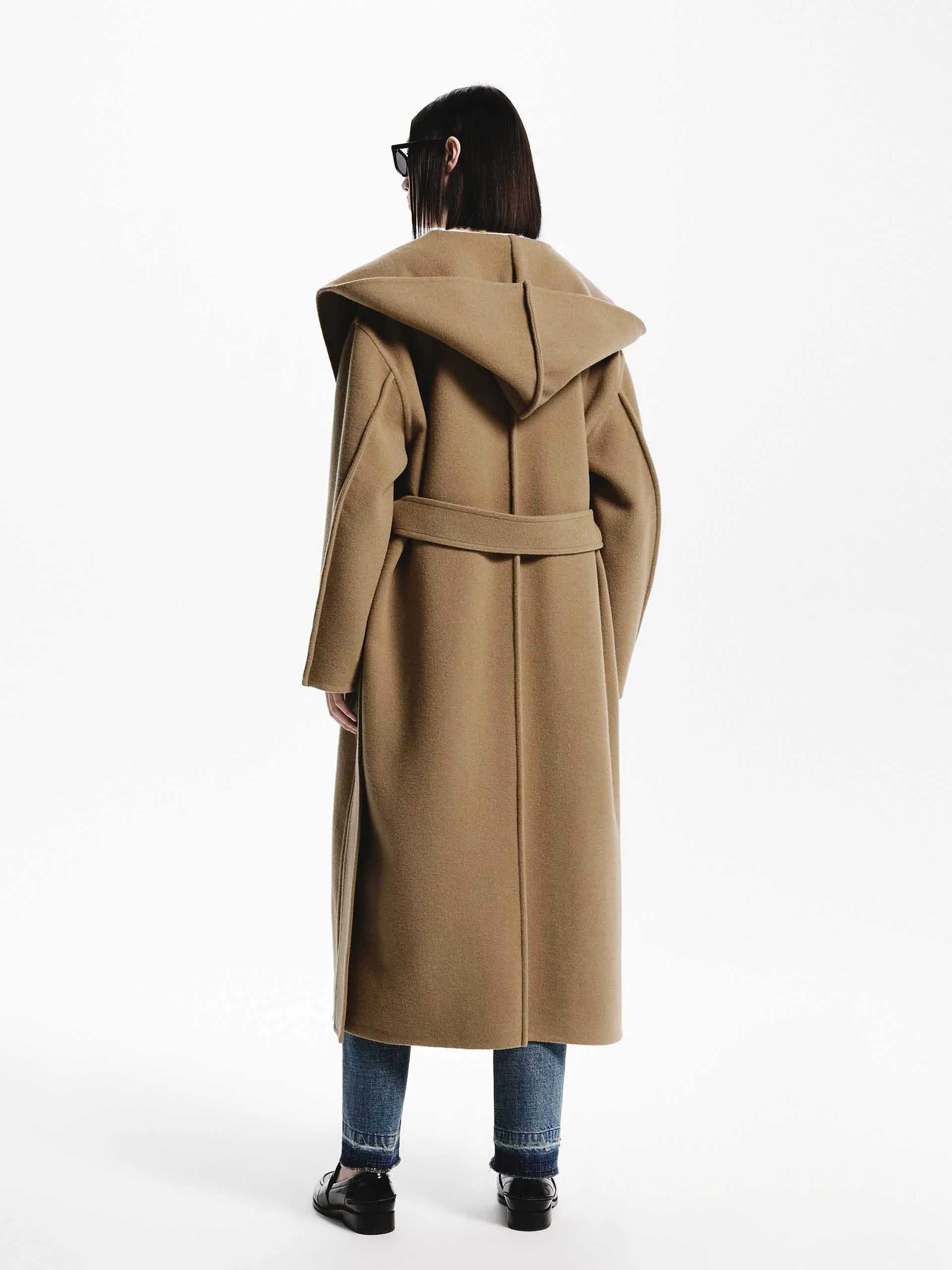 Belted Wool Long Coat