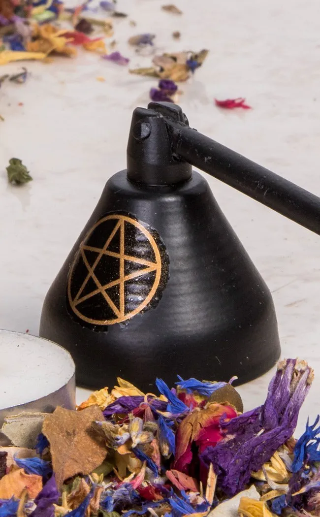 Black & Gold Pentacle Candle Snuffer