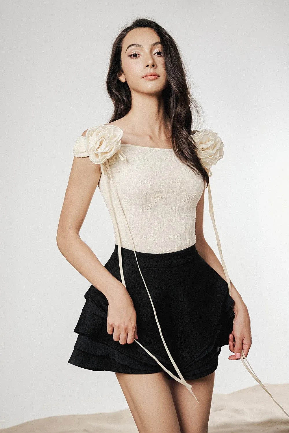 Blossom Bodycon Off-Shoulder Lace Top