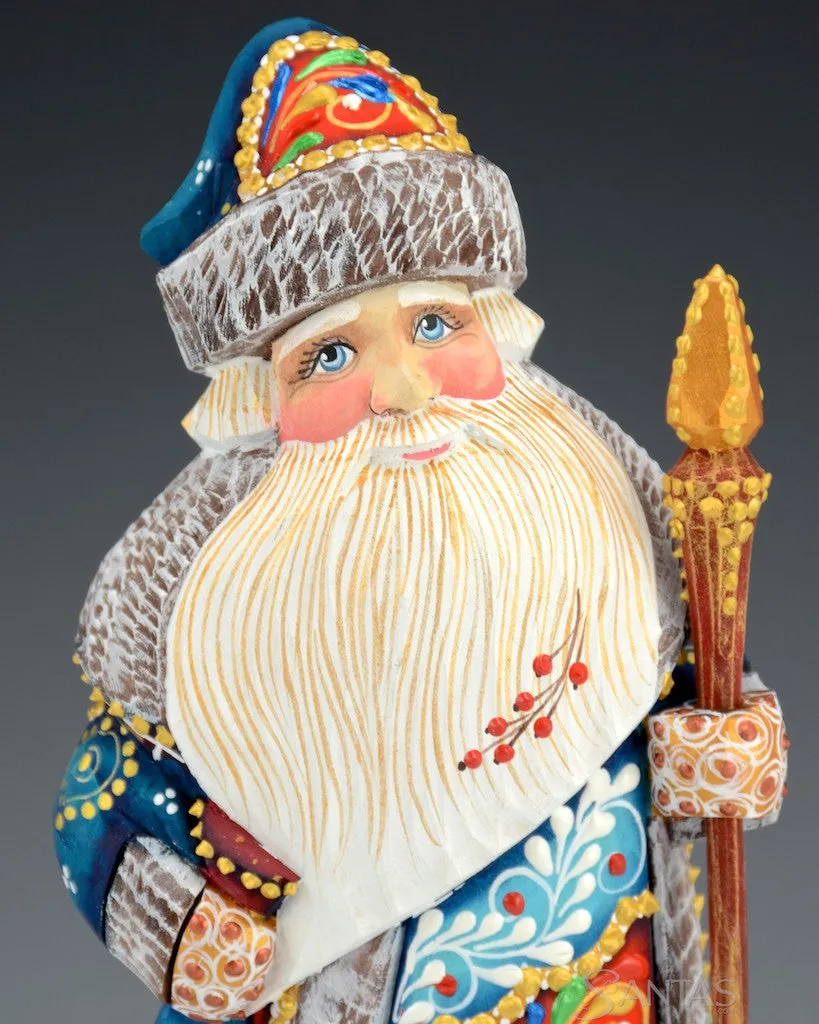 Blue Coat Decorative Russian Santa Claus