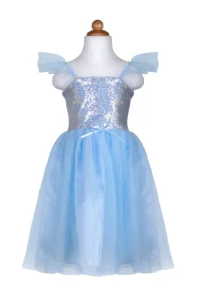 Blue Sequin Princess Dress