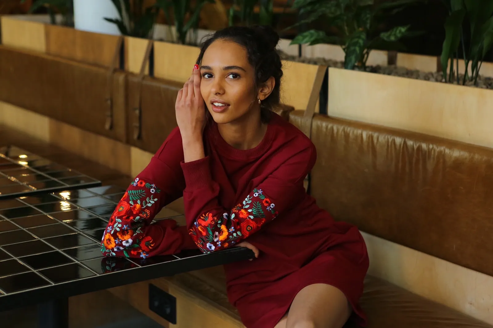 Burgundy Knit Dress