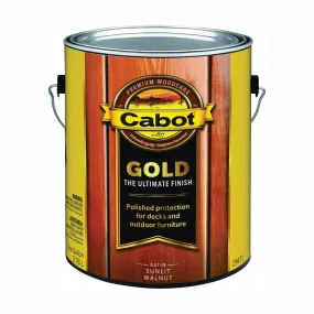 Cabot 19471 Wood Stain, Gold, Sun Lit Walnut, Liquid, 1 Gal