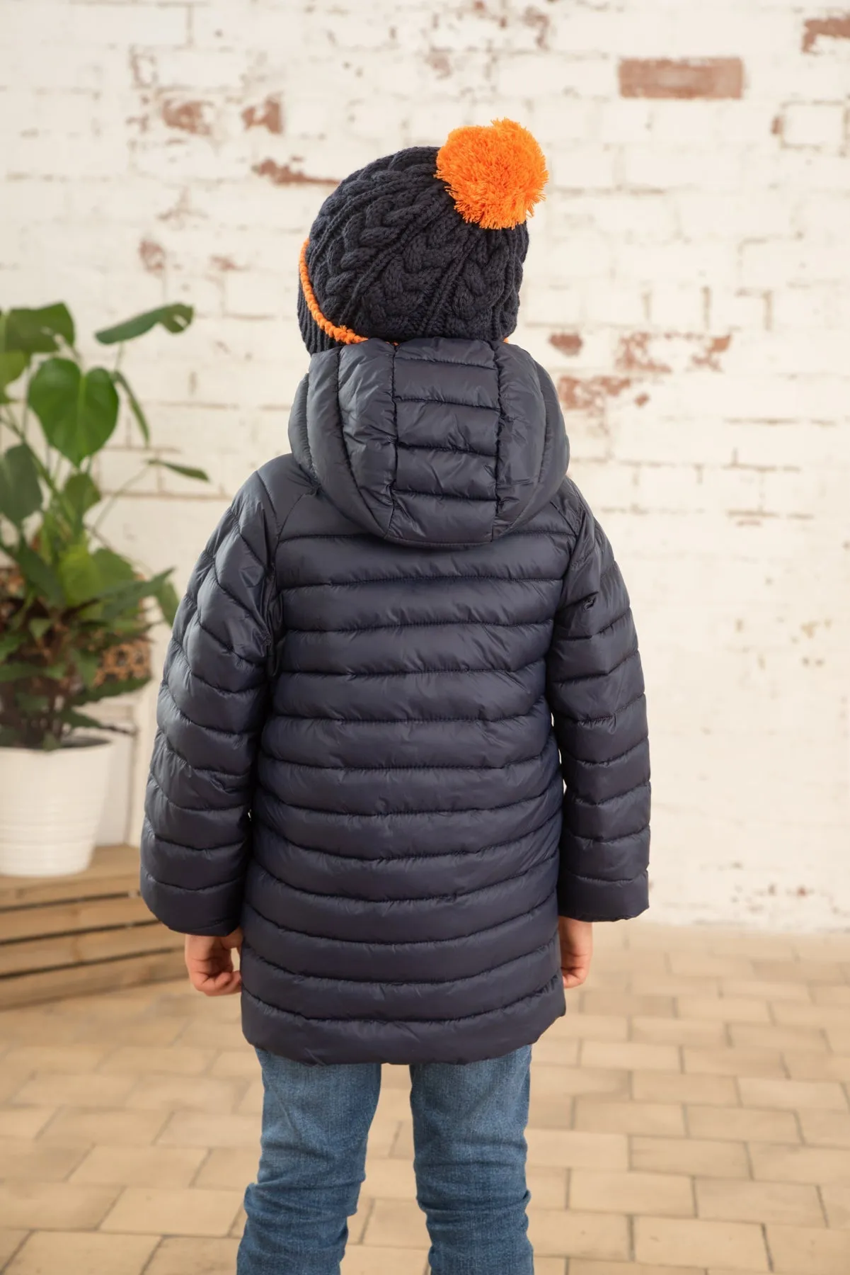 Carter Coat - Navy Orange