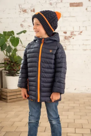 Carter Coat - Navy Orange