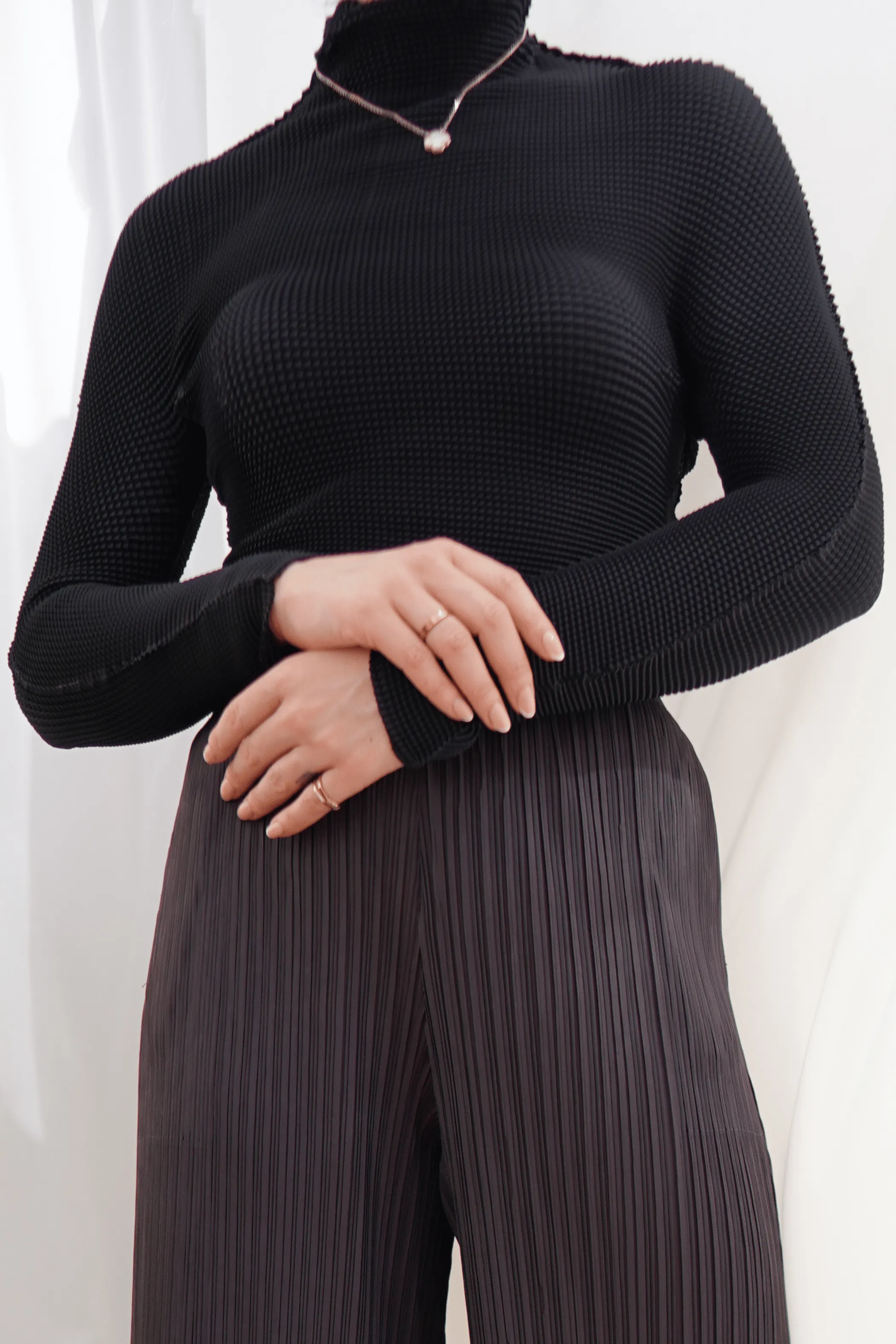 Celeste Long Sleeve Pleated Top