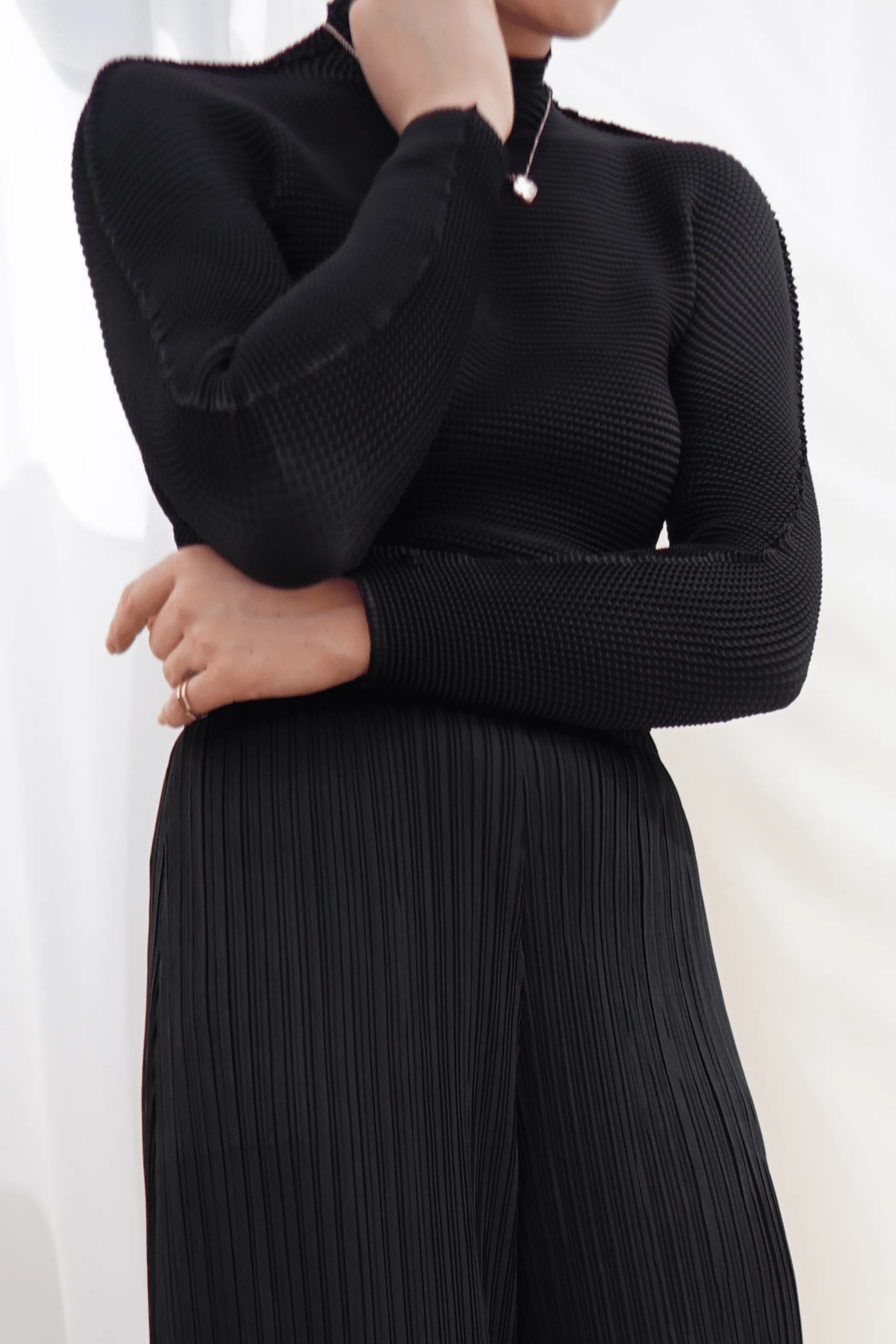 Celeste Long Sleeve Pleated Top