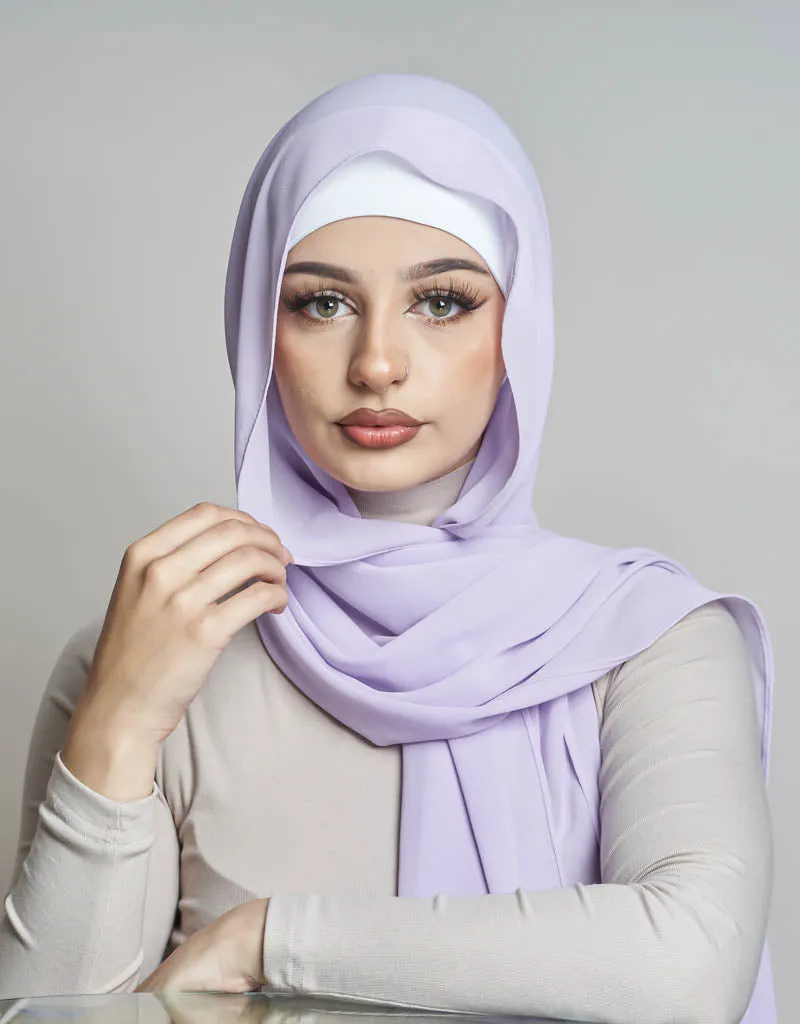 Chiffon Shawl - Shades of Light Purple