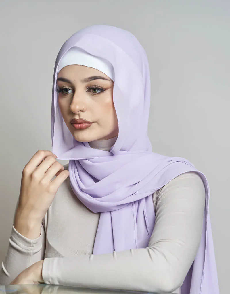 Chiffon Shawl - Shades of Light Purple