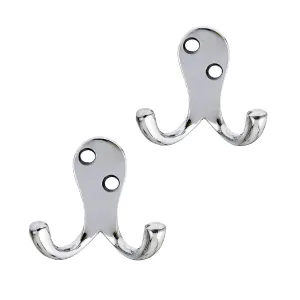 Chrome Double Coat Hooks