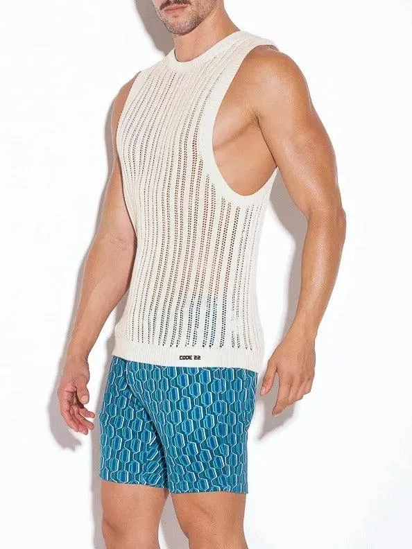 CODE 22 KNITTED STRIPE TANK TOP