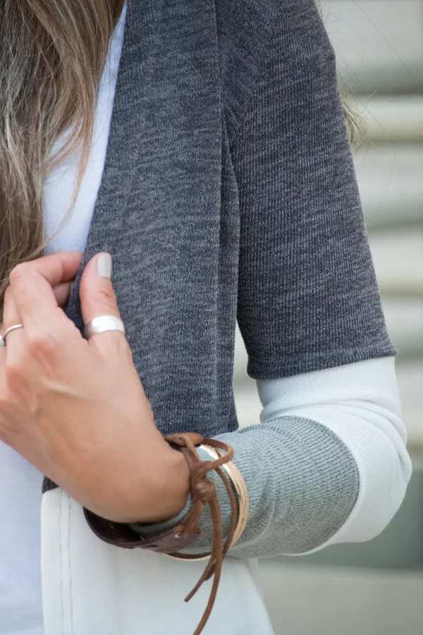 Color Block Knit Cardigan