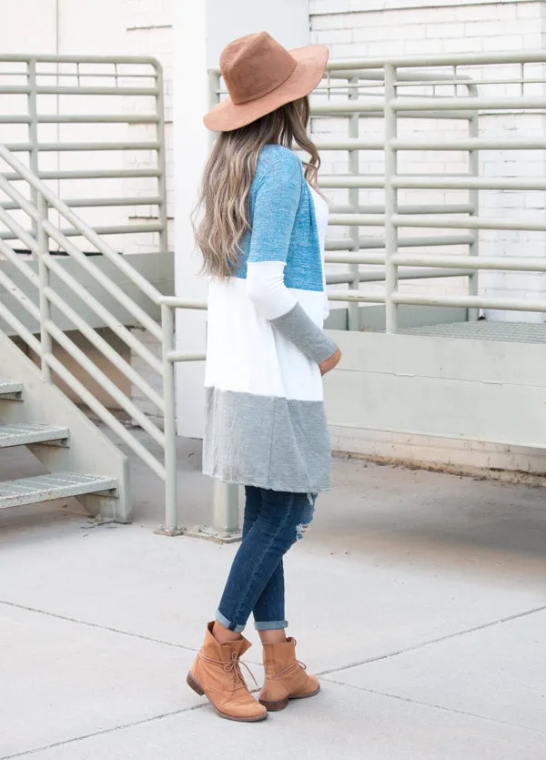 Color Block Knit Cardigan