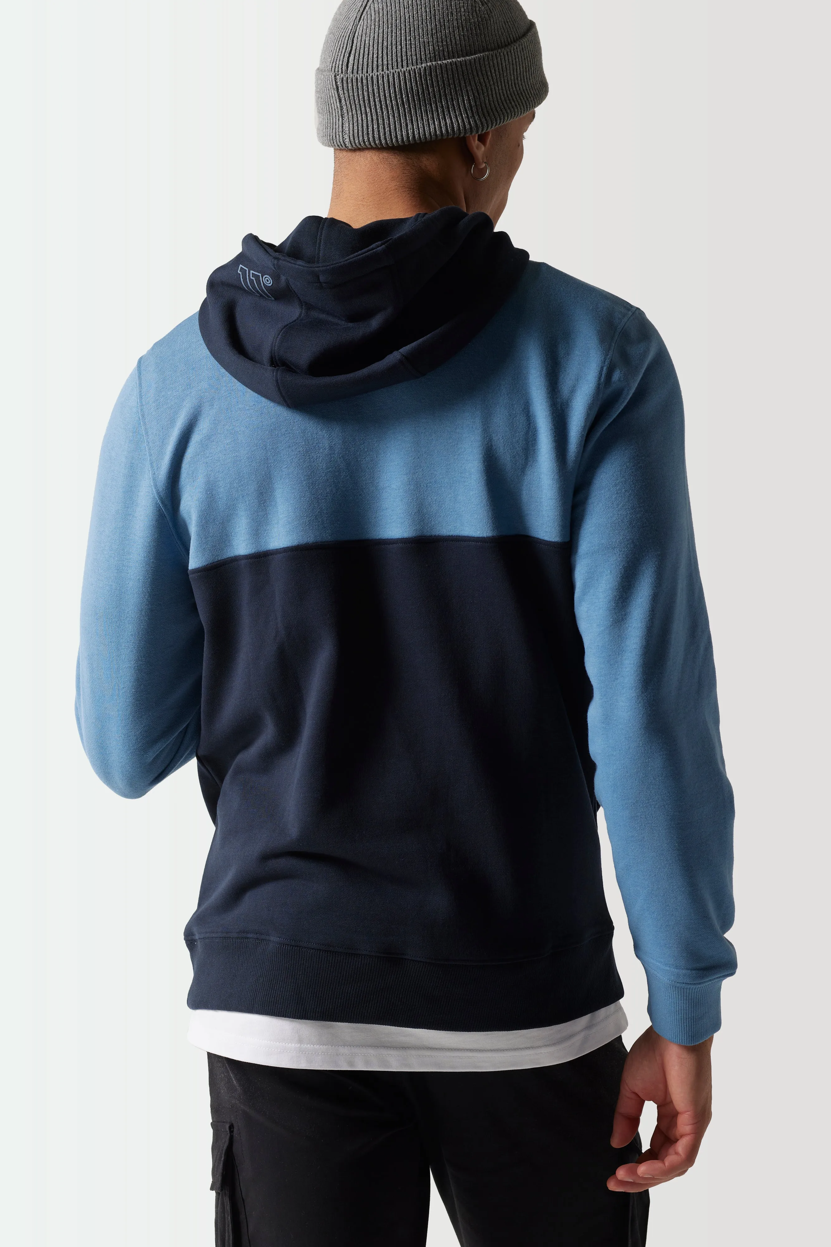 Colour Block Hoodie - Navy / Elemental Blue