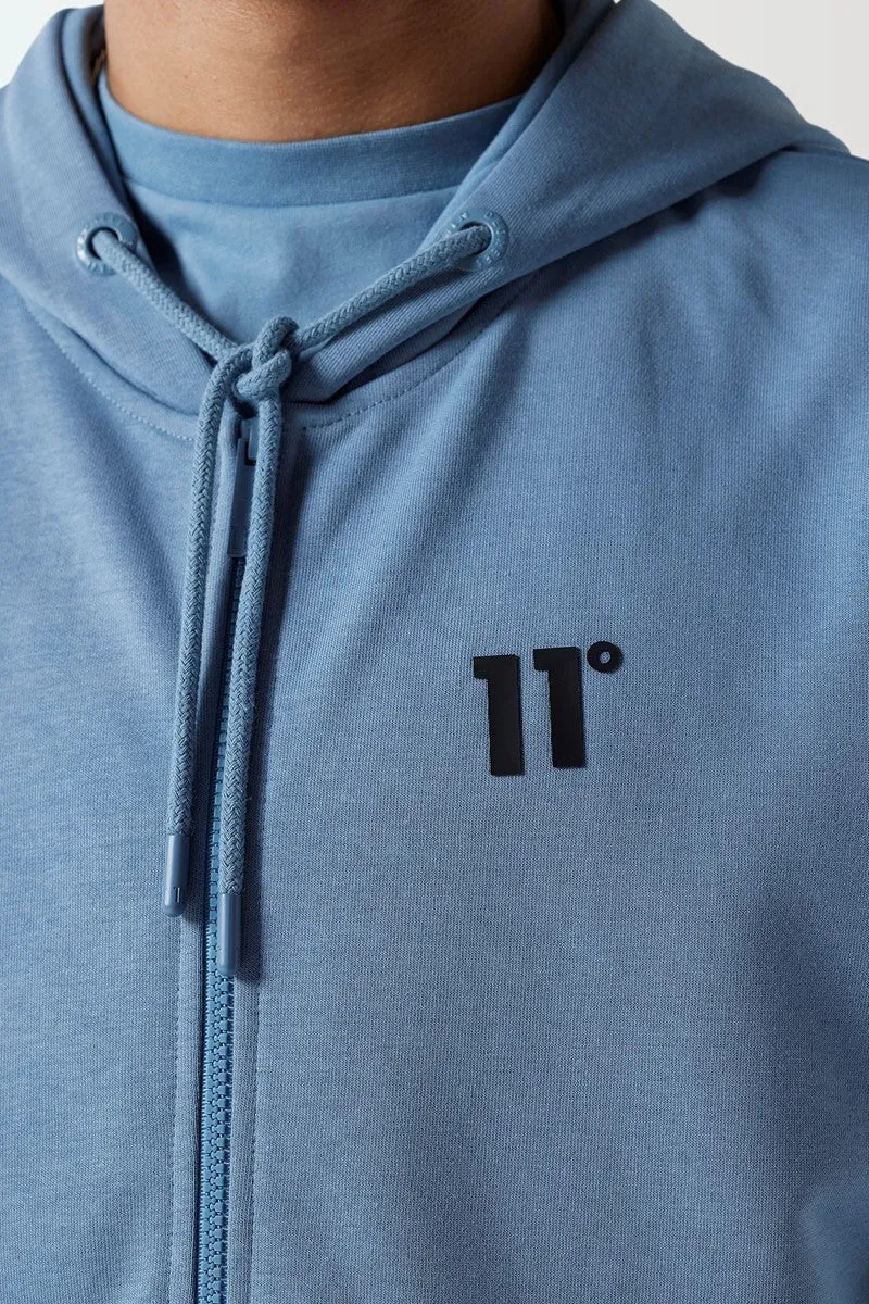 Core Full Zip Hoodie - Shadow Blue