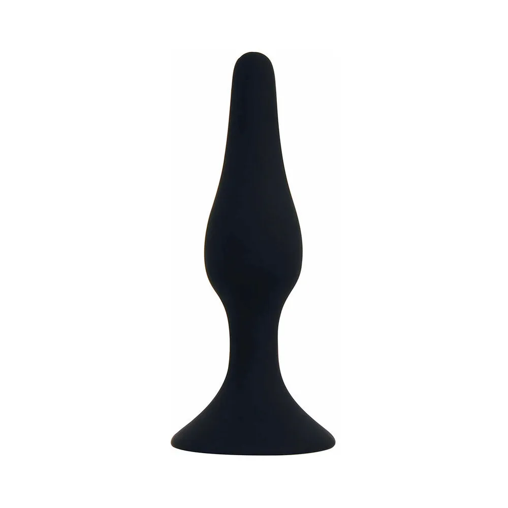 Curve Toys Rooster Alpha Advanced Silicone Anal Plug with Suction Cup Black