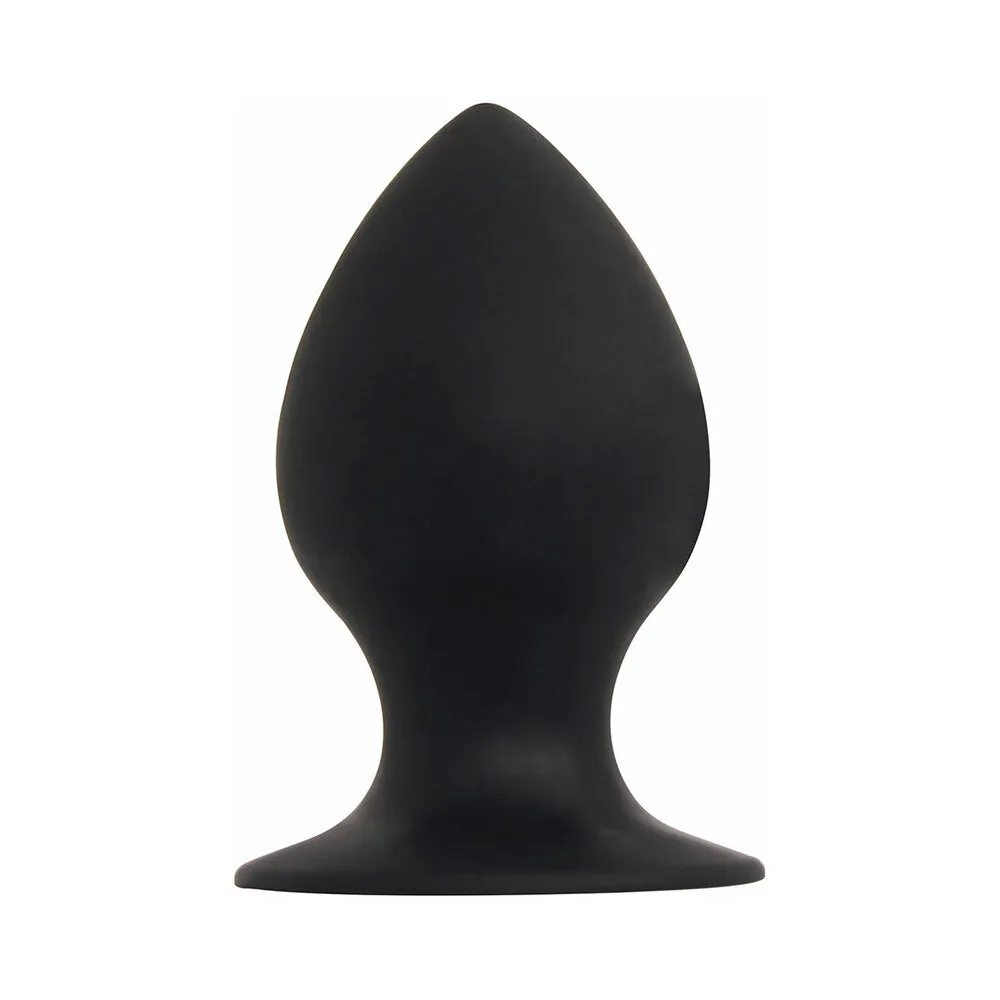 Curve Toys Rooster Daddy-O Large Silicone Anal Plug with Suction Cup Black