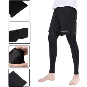 Cycling Leg Warmers Unisex Calf Compression Sleeves Outdoor Sports Running Basketball Football Leg Sleeves UV Protection