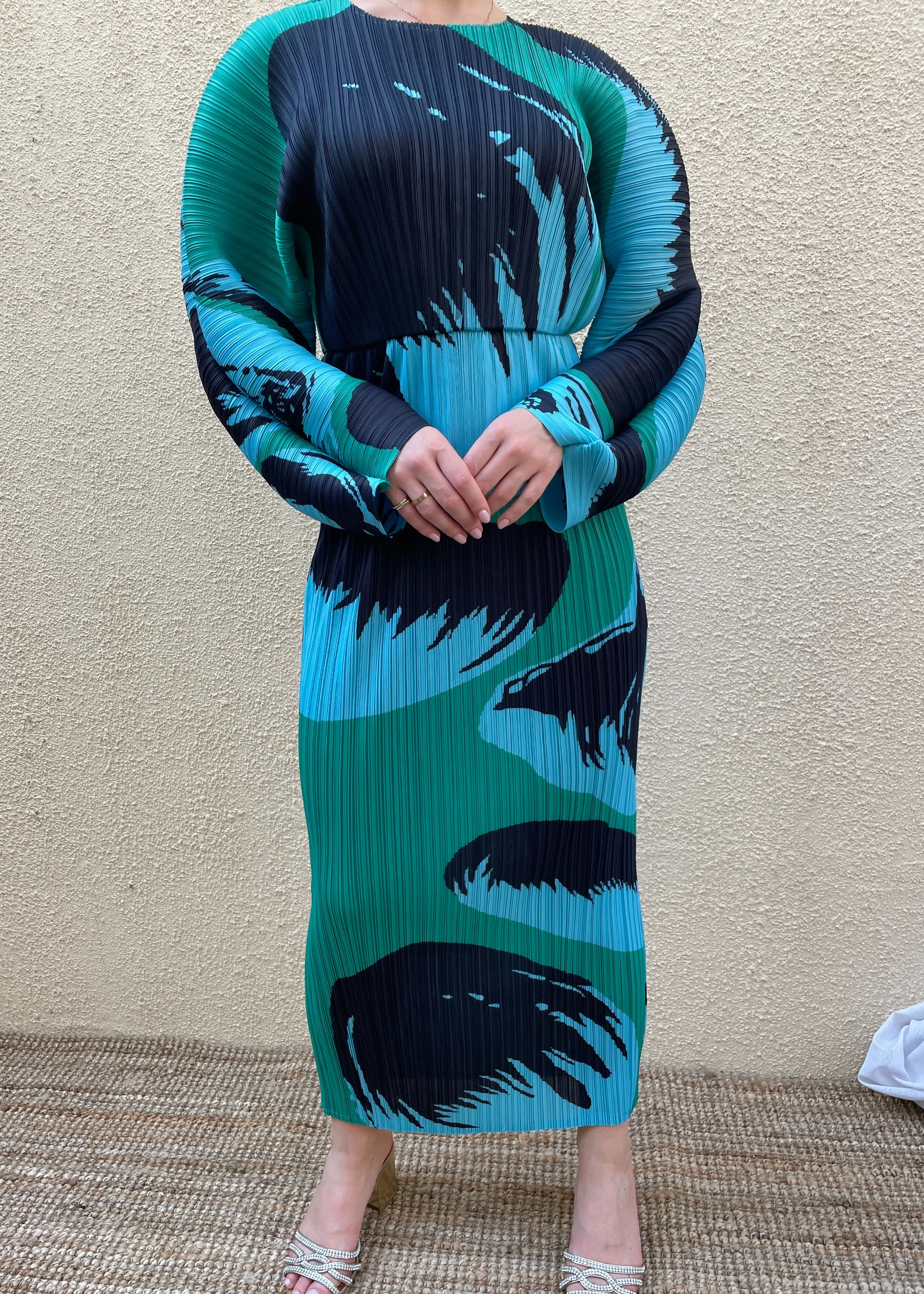 Darlene Printed Long Sleeve Dress