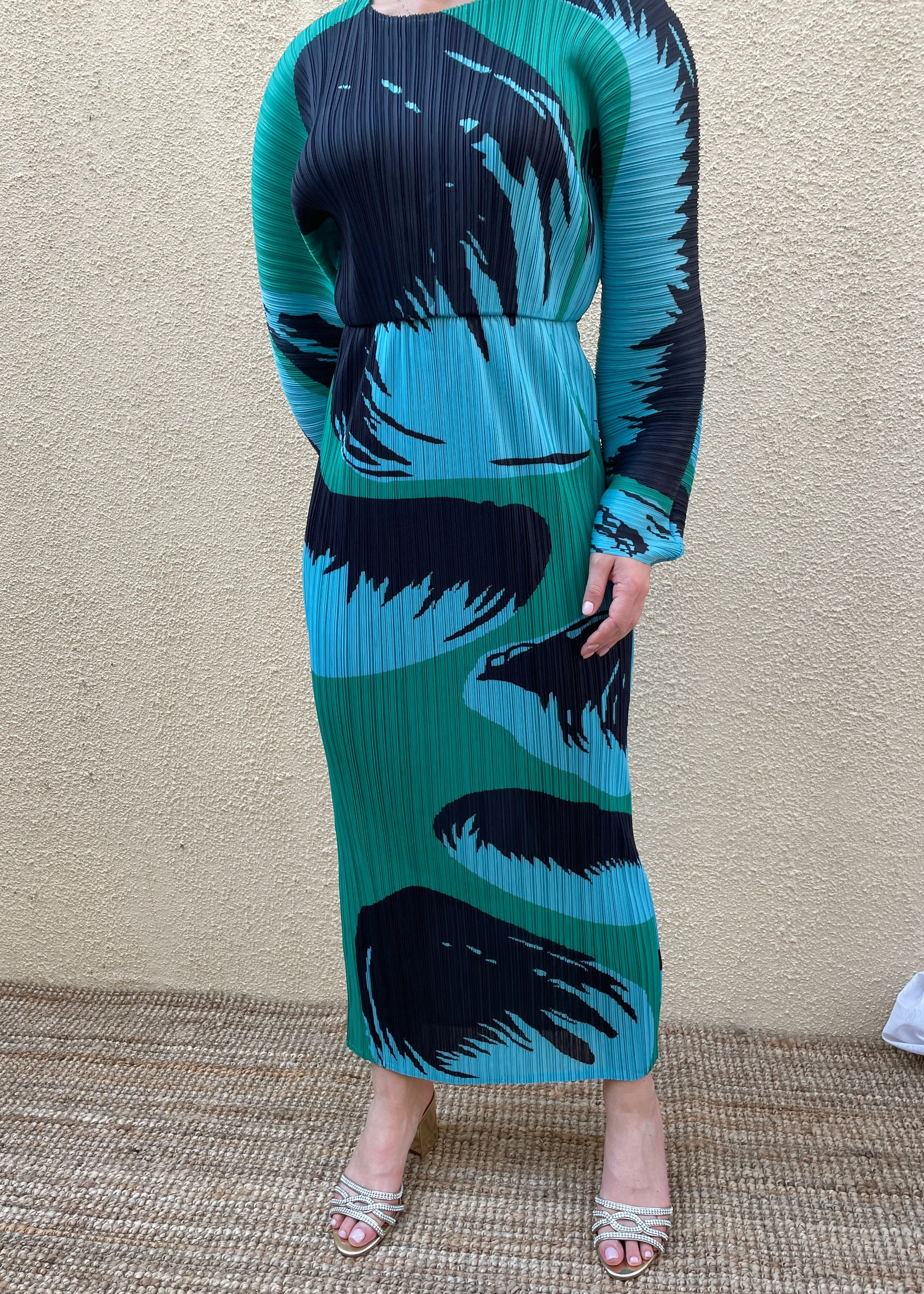 Darlene Printed Long Sleeve Dress