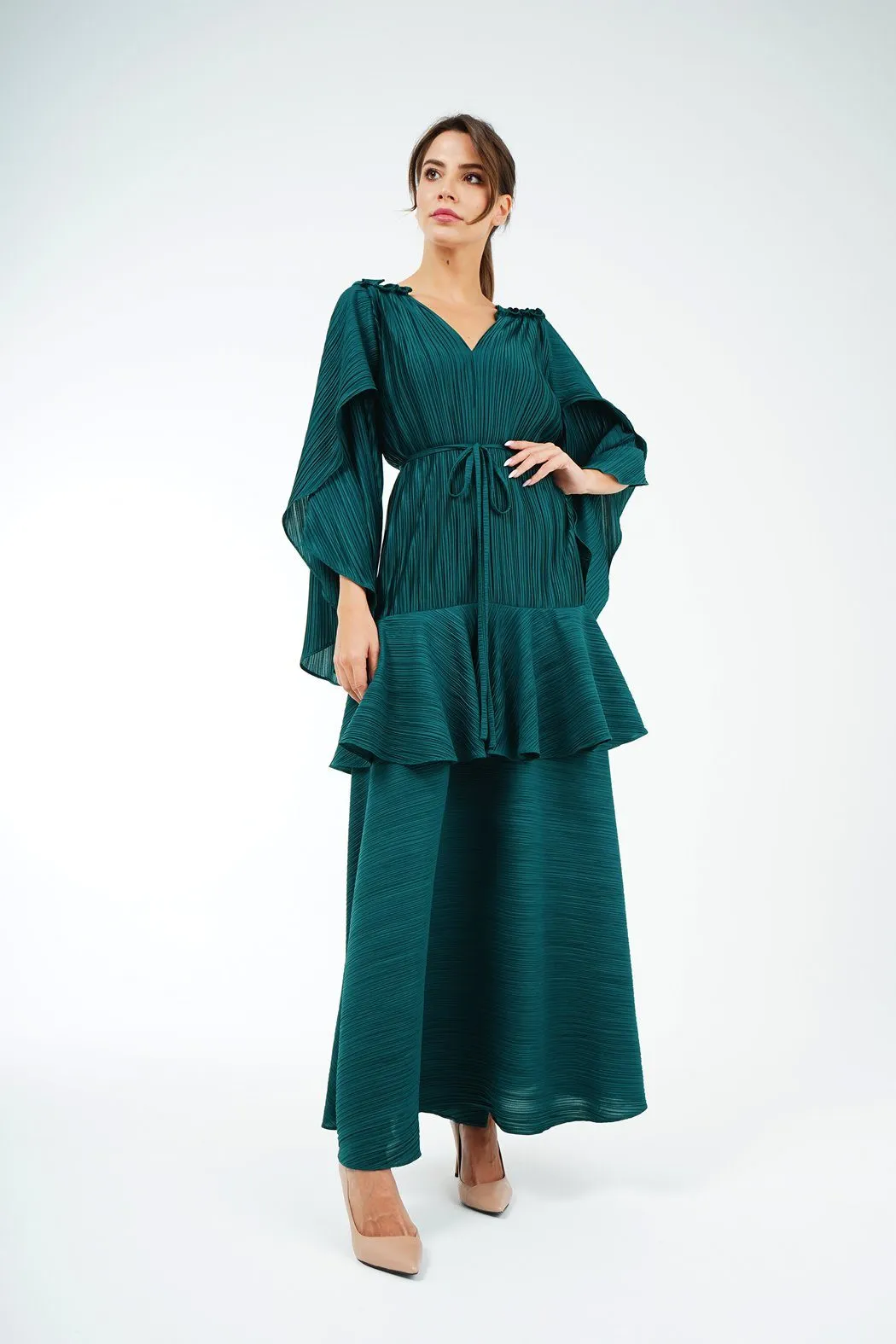 Dorothy Multi-Layer Drape Sleeves Dress