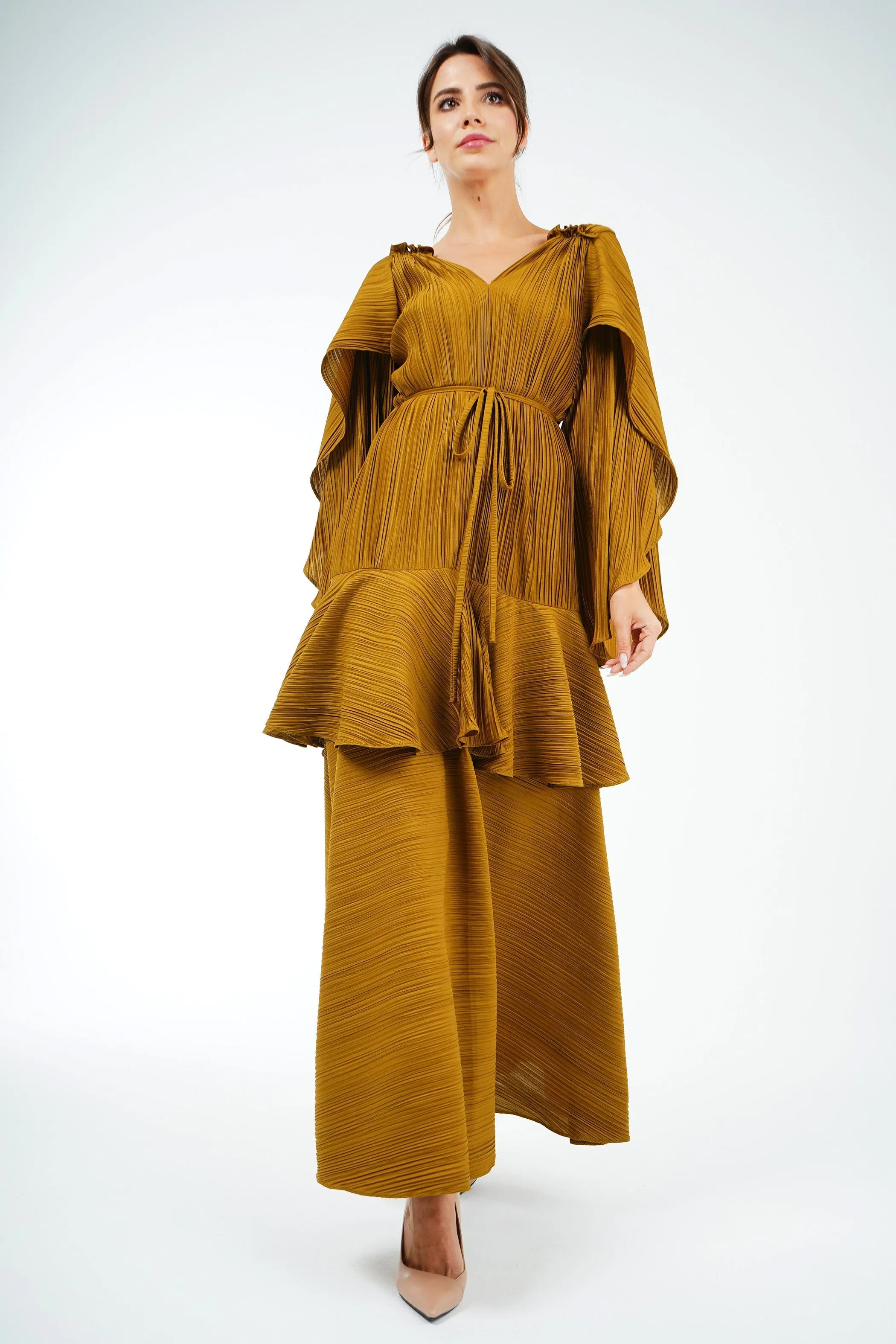 Dorothy Multi-Layer Drape Sleeves Dress