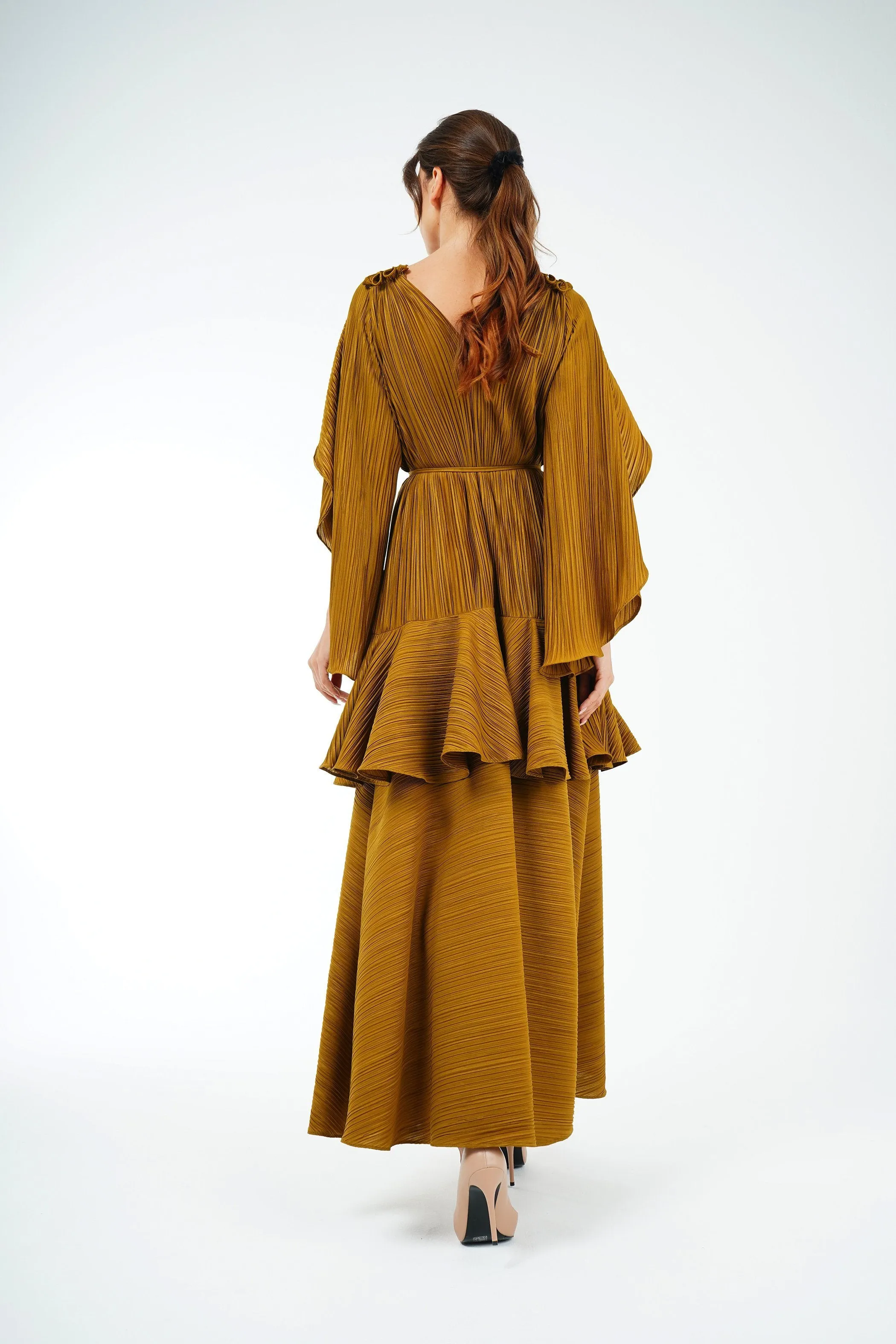 Dorothy Multi-Layer Drape Sleeves Dress