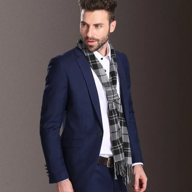 Duke of Downtown Designer Plaid Scarf