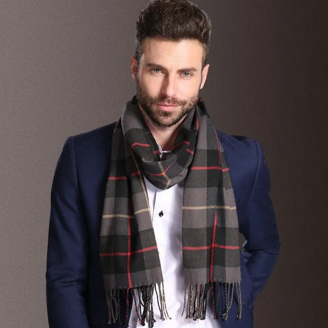 Duke of Downtown Designer Plaid Scarf