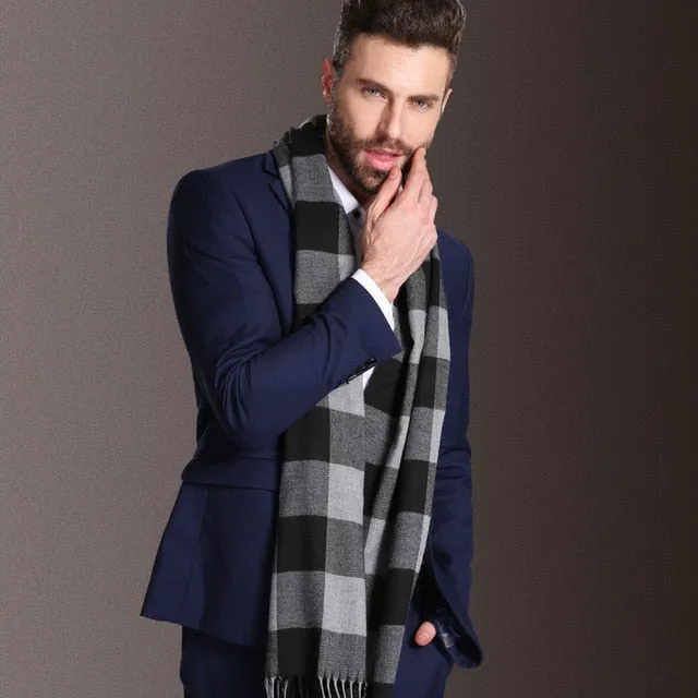 Duke of Downtown Designer Plaid Scarf