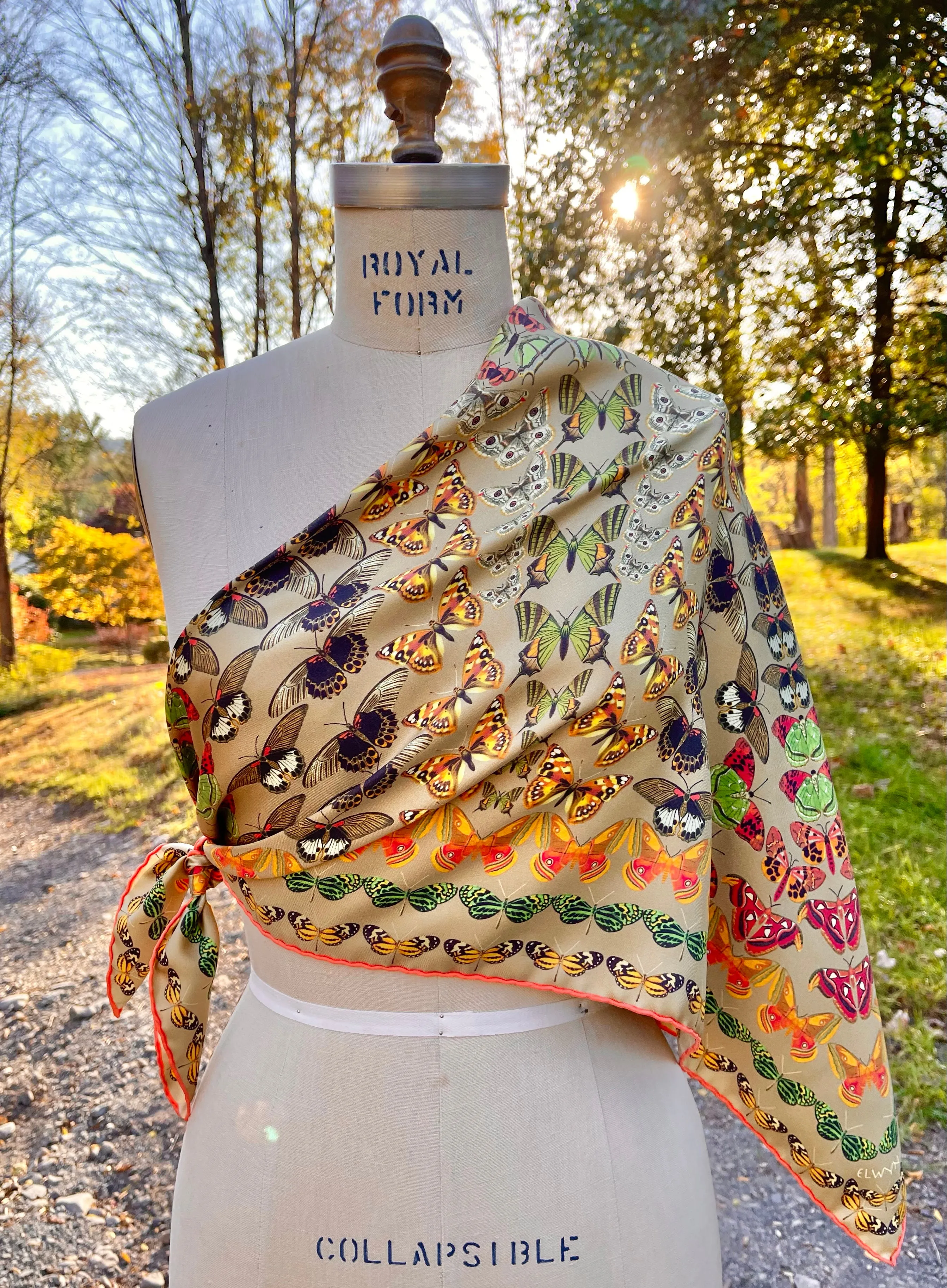 Elwyn New York Aztec Butterfly Scarf