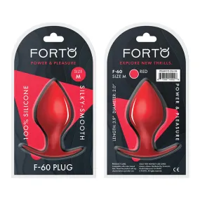 Forto F-60 Spade Silicone Anal Plug Medium Red