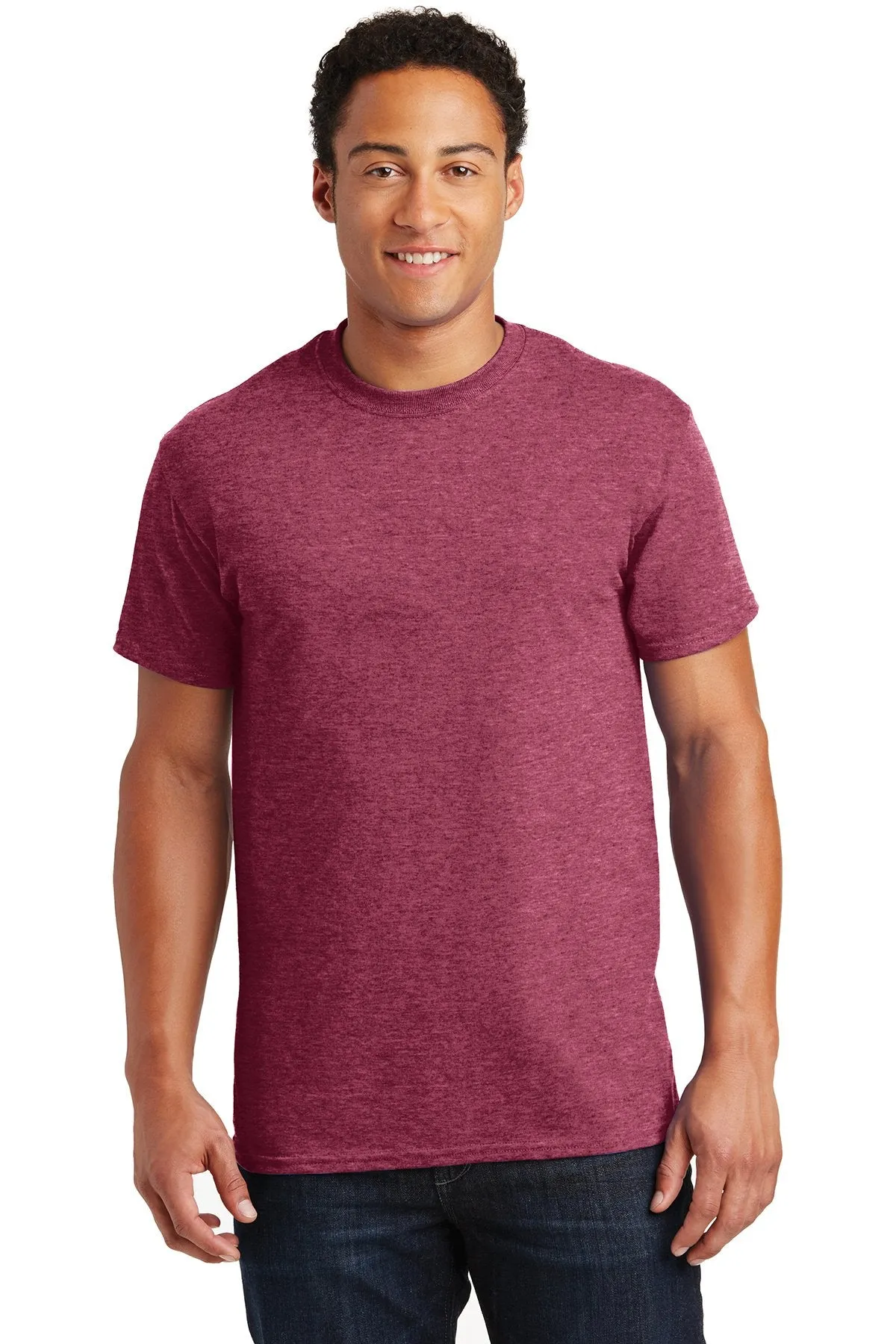 Gildan Ultra Cotton T Shirt Heathered Cardinal