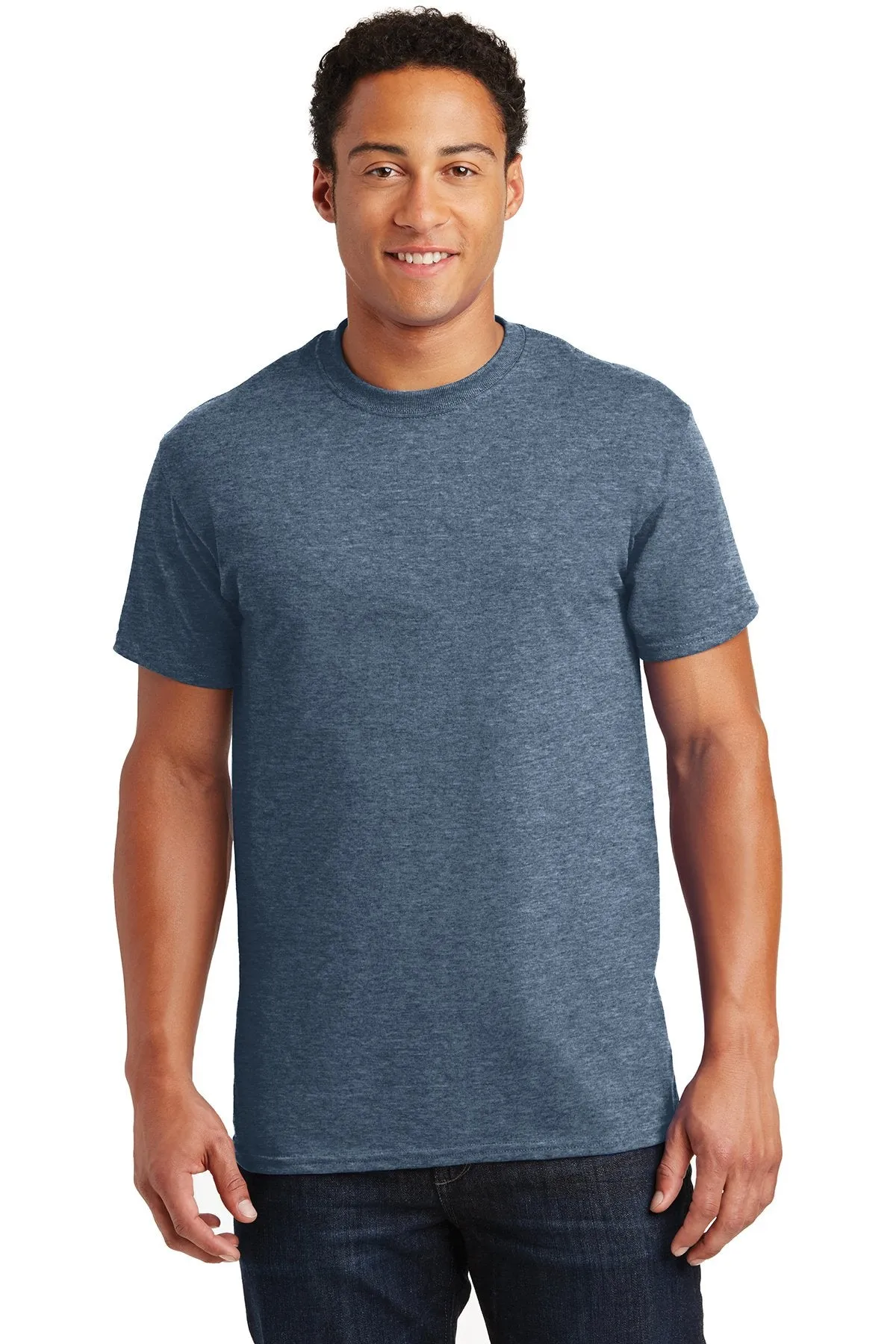 Gildan Ultra Cotton T Shirt Heathered Indigo