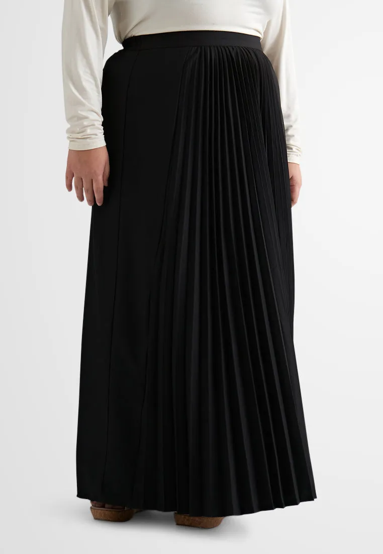 Ginny Front Pleated Flared Skirt