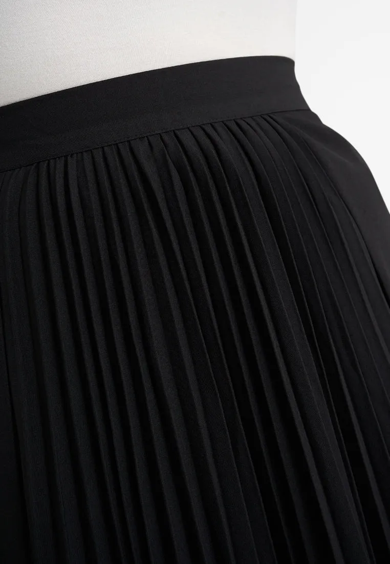 Ginny Front Pleated Flared Skirt